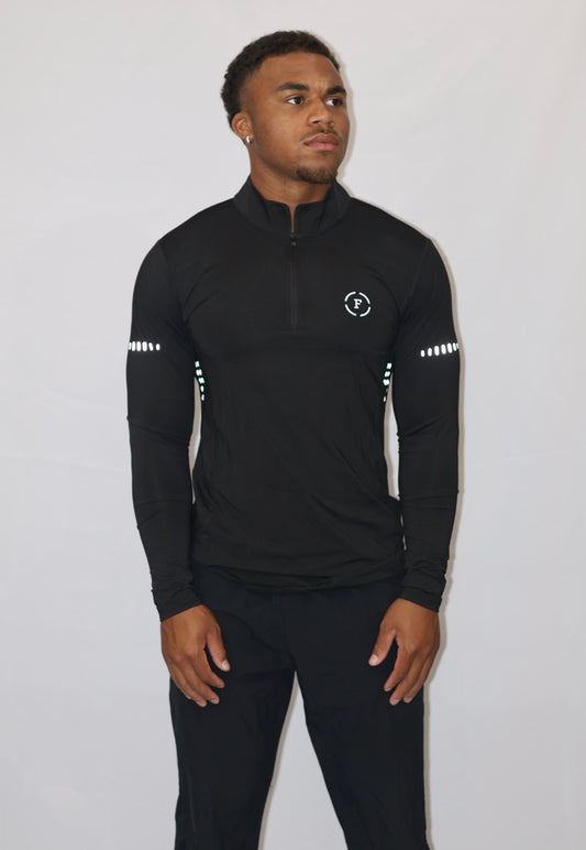 Fitnesse Dri-fit 3/4 zip Black